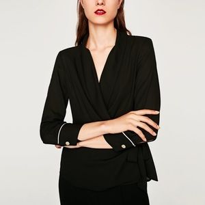 Zara black blouse